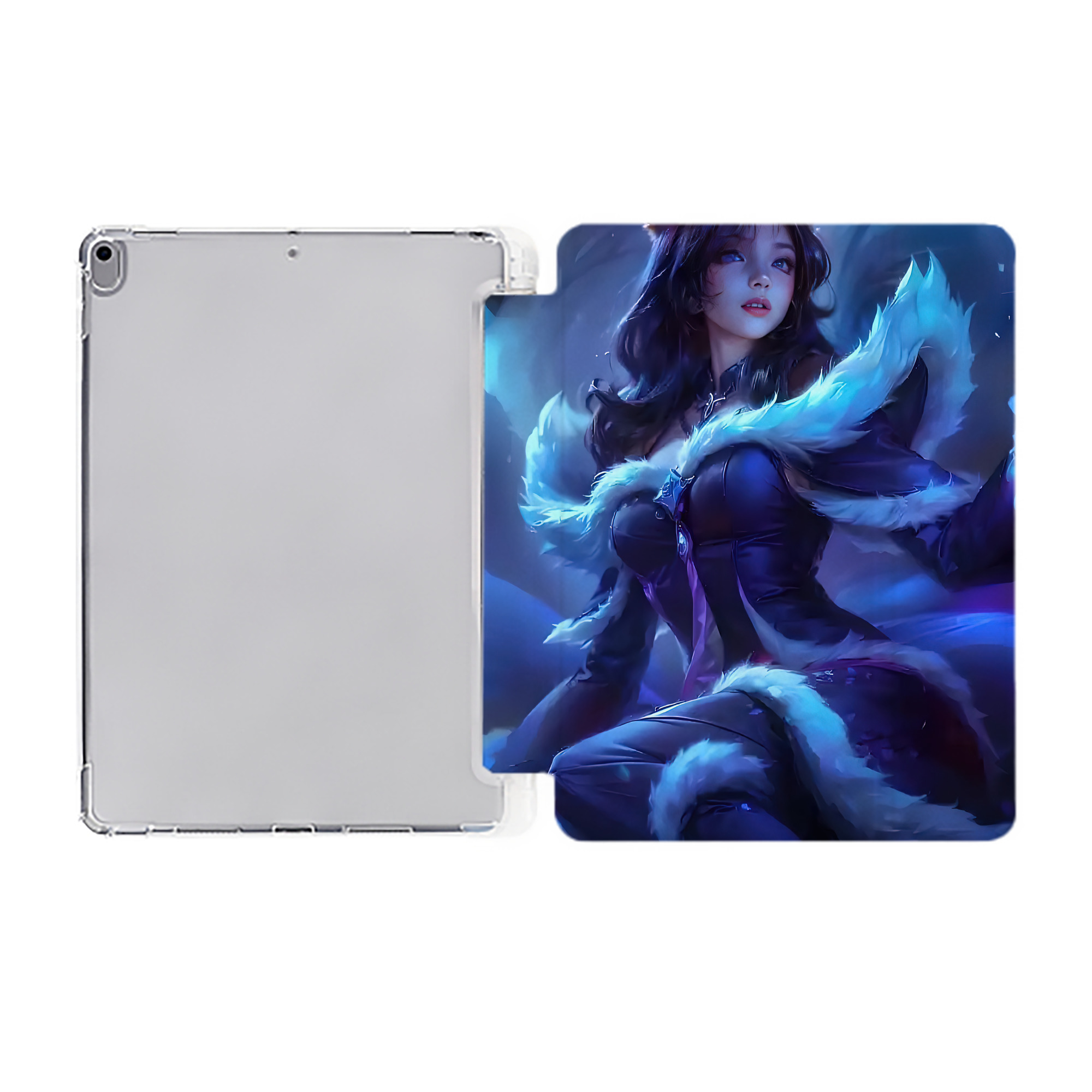 （画像用） リーグ・オブ・レジェンド League of Legends LOL IPad ケース ペン収納付き 三つ折りスタンド PUレザー×シリコン 対応機種9.5/10.5/10.9インチ